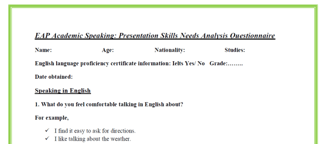Untitledeap questionnaire